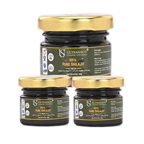 Ultrashot 100% Pure Shilajit – Resin Form 3 IN 1
