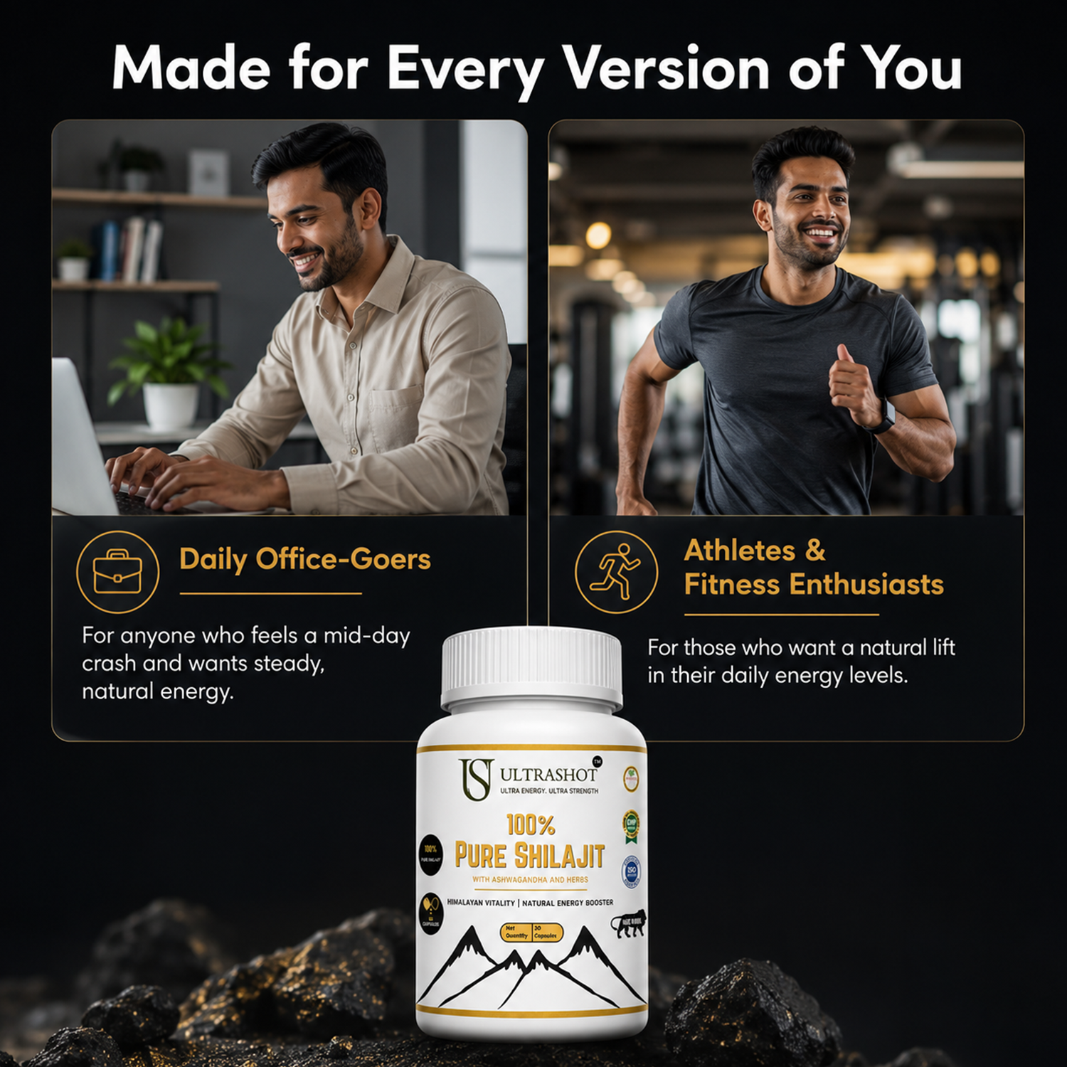 Ultrashot Natural shilajit capsules (Pack of 3) - Image 4