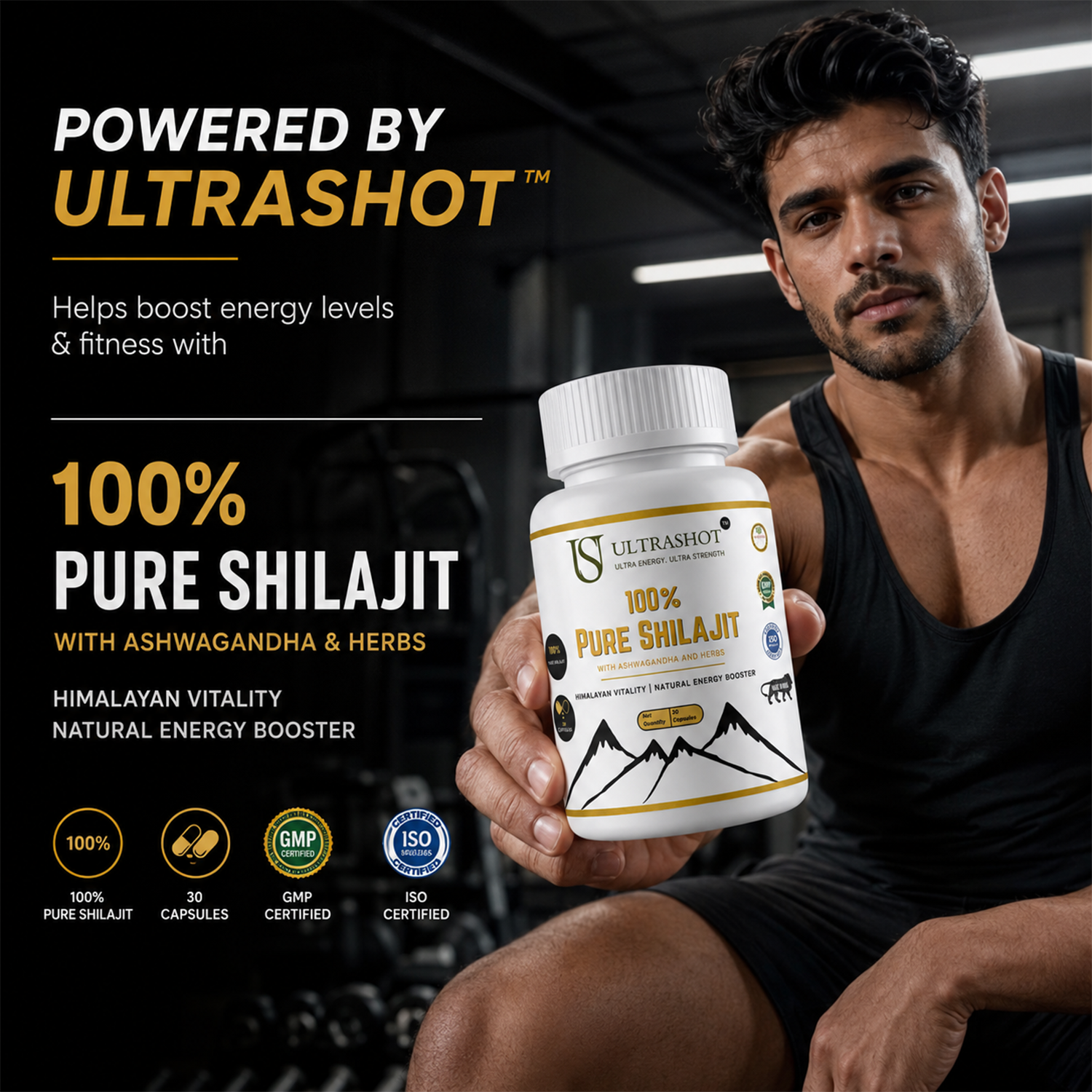 Ultrashot Natural shilajit capsules (Pack of 3) - Image 3