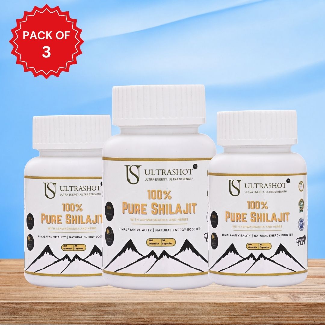 Pack of 3 natural shilajit capsules