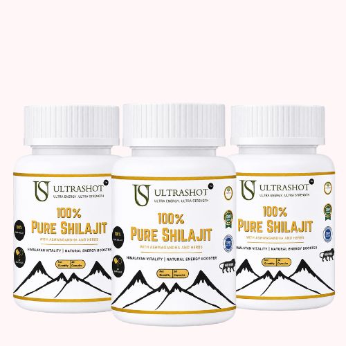 Ultrashot Natural shilajit capsules (Pack of 3)