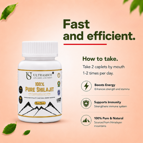 UltraShot Pure Shilajit Capsules (Pack of 2 ) - Image 3